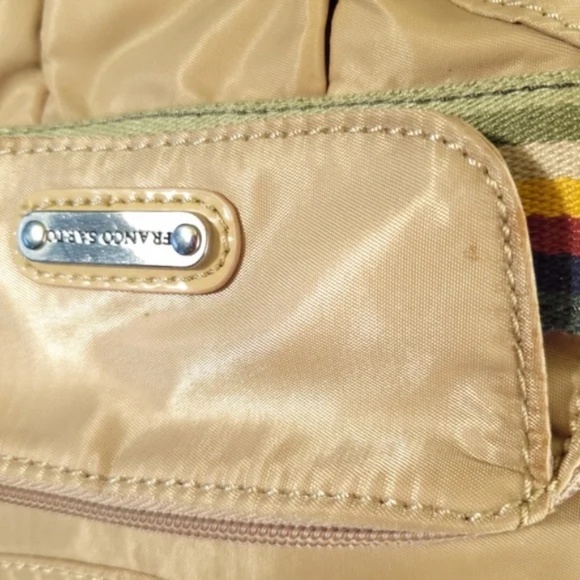 Retro Rainbow Strap Nylon Bag with tethered mini purse - Picture 16 of 16